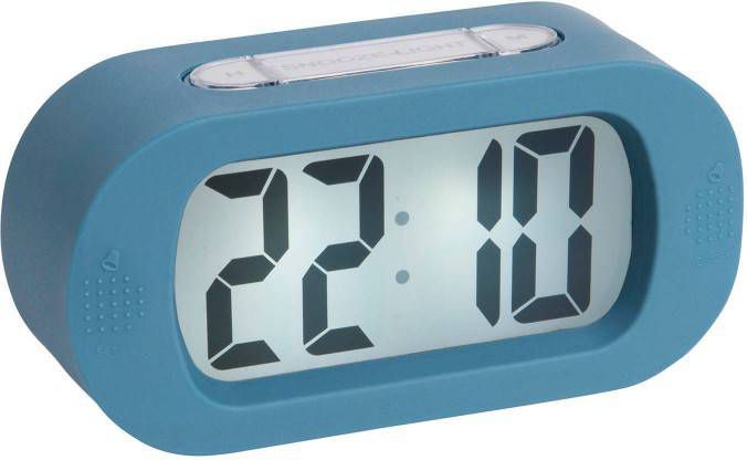 Karlsson Wekkers Alarm Clock Gummy Rubberized Blauw Klokken Shop