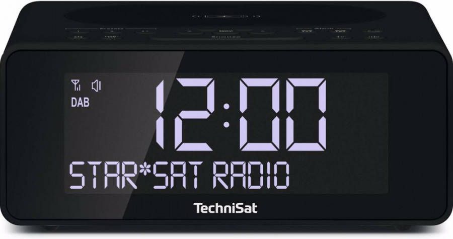 TechniSat Wekkerradio DIGITALE RADIO 52 stereo wekkerradio met dab+, sluimerfunctie, dimbare display, sleeptimer, wireless charging