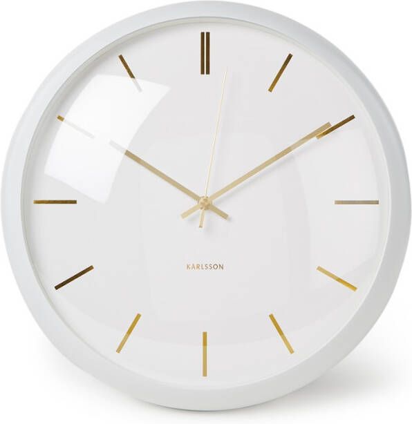 Karlsson Wandklokken Wall clock Globe Design Armando Breeveld Wit