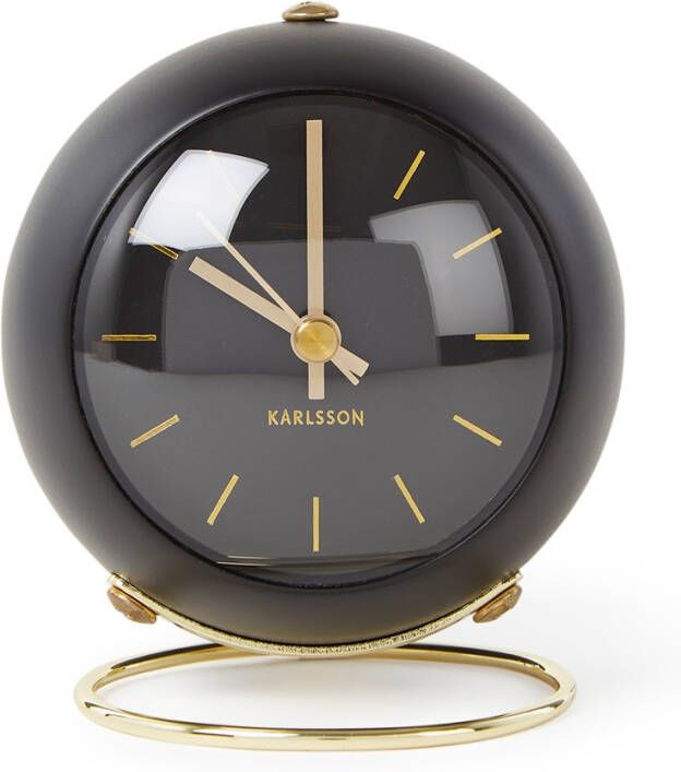 Karlsson Wekkers Alarm clock Globe Design Armando Breeveld Zwart