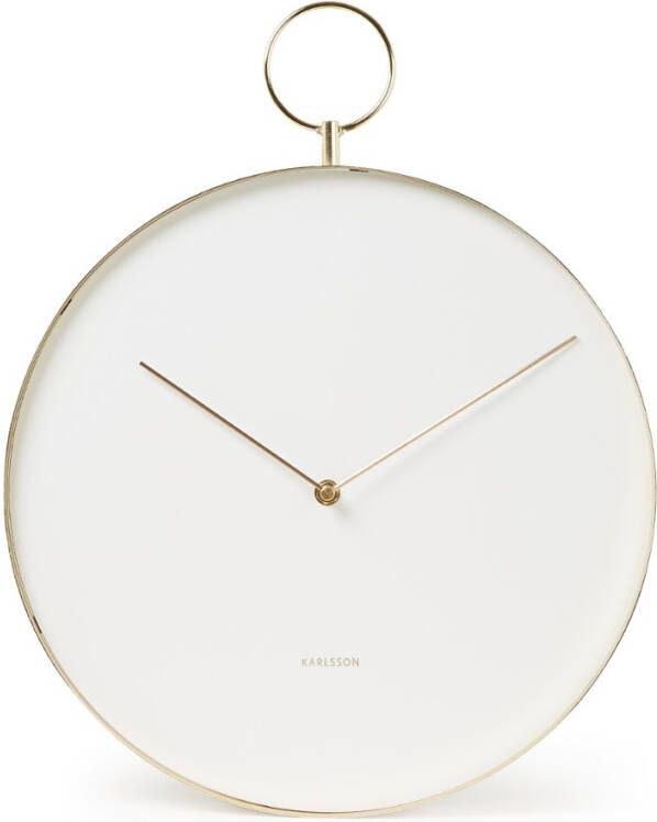 Karlsson Wandklokken Wall Clock Hook Metal Wit