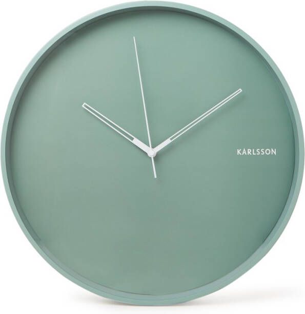 Karlsson Wandklokken Wall clock Hue metal Groen
