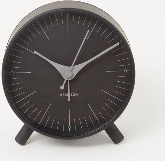 Karlsson Tafelklokken Alarm clock Index metal Zwart