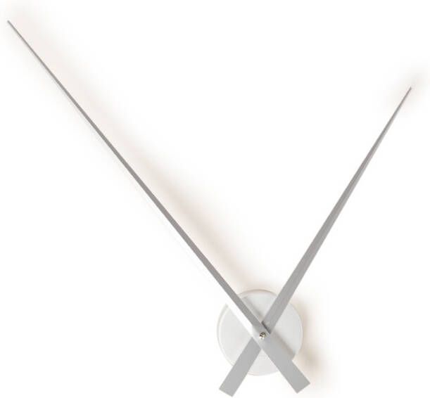 Karlsson Wandklokken Wall clock Little Big Time Zilverkleurig