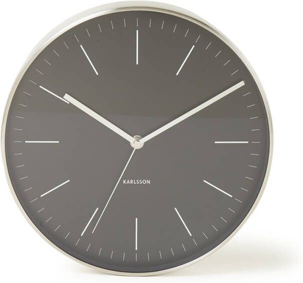 Karlsson Wandklokken Wall clock Minimal Zwart