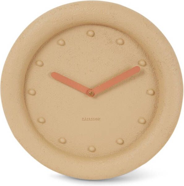 Karlsson Wandklok Petra Polyresin Zandbruin Ø30cm