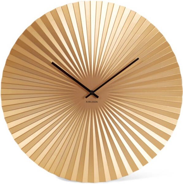 Karlsson Wandklokken Wall Clock Sensu Xl Steel Goudkleurig