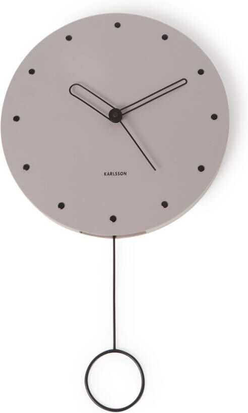 Karlsson Wall clock Studs pendulum wood warm grey