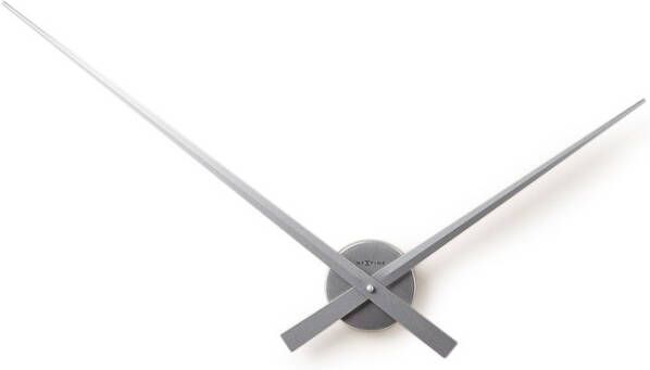 NeXtime Wandklok Hands Ø85 cm Zilver
