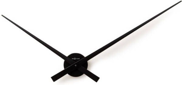 NeXtime Wandklok Dia. 85 Cm, Aluminium, Zwart, Hands
