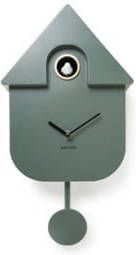 Karlsson Wandklok Modern Cuckoo 41 X 21, 5 Cm Staal Groen
