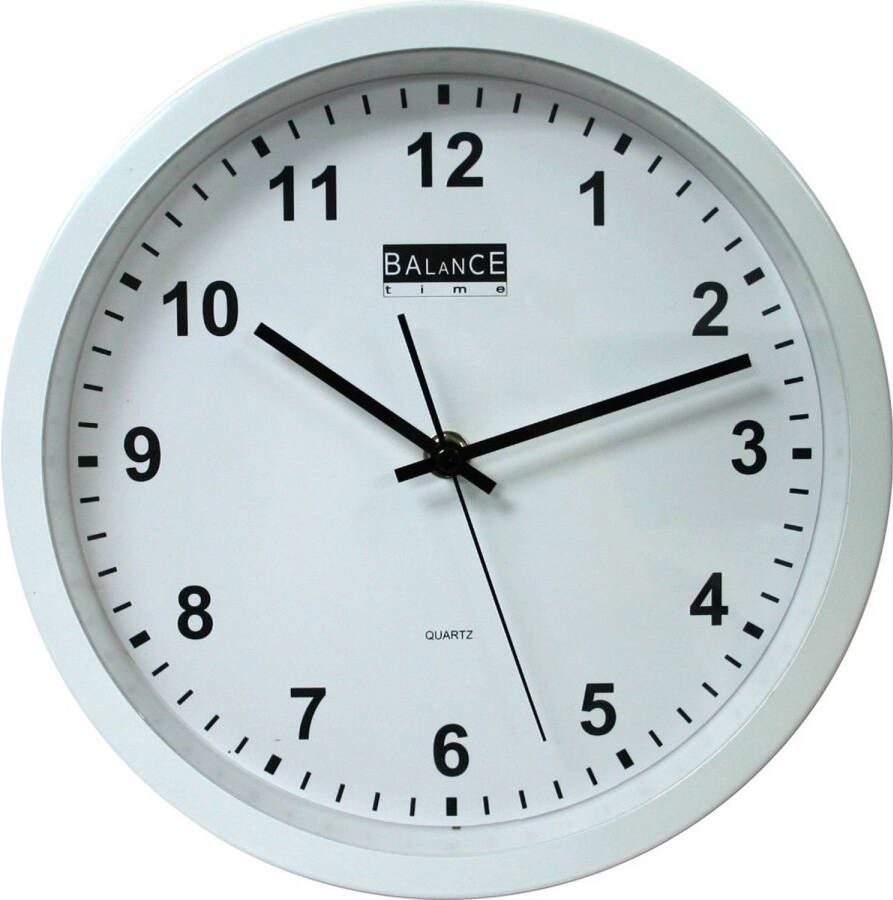 Balance Kwarts Wandklok Metaal 30 Cm Met Analoge Tijdsaanduiding