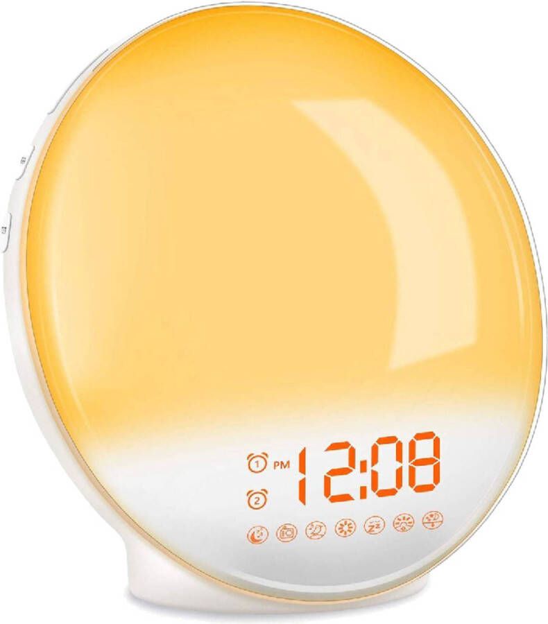 DistinQ Wake up Light Wekkerradio Met Dubbele Wektijd Usb Aansluiting