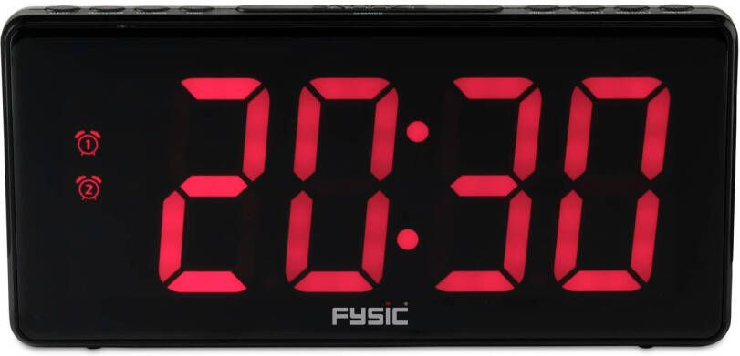 Fysic Fm Alarmklok Met Xxl Display Fk470 Zwart