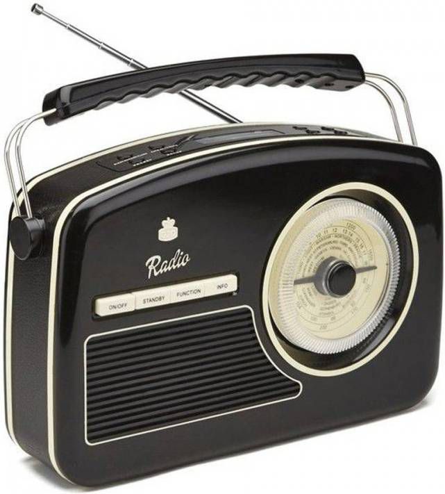 GPO: Trendy 50's DAB+ Rydell radio Zwart