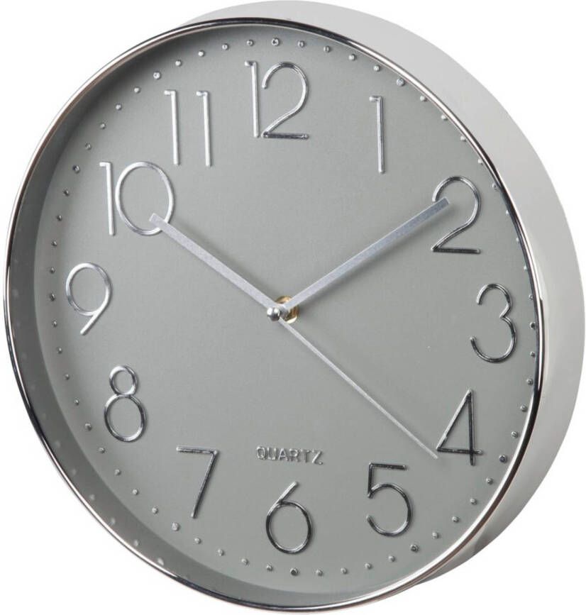 Hama Wandklok Elegance Ø 30 Cm Geluidsarm Zilver/grijs