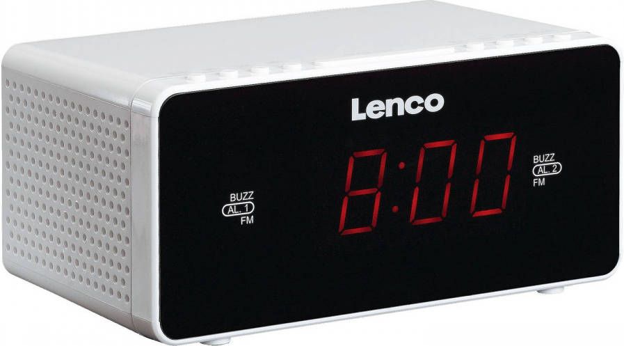 Lenco CR-510 Wekker radio Wit