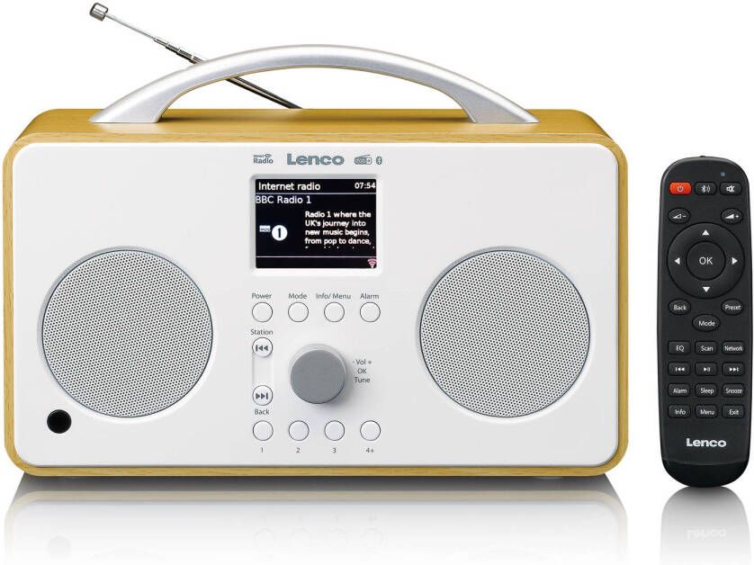 Lenco Internet/Dab+ Fm Radio Met Bluetooth® Pir 645wh Hout