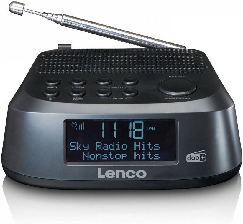 Lenco Wekkerradio CR 605BK radio met DAB+ en FM radio