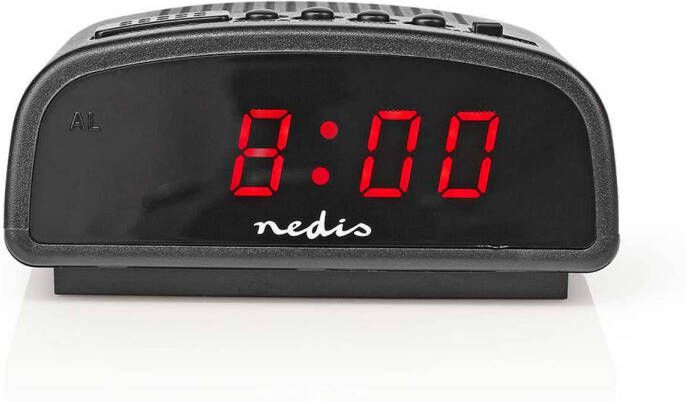 Nedis Digitale Bureau wekker Cldk008bk Zwart
