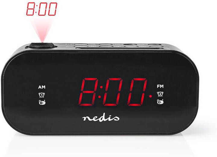 Nedis Digitale Projectie Klokradio met Alarm