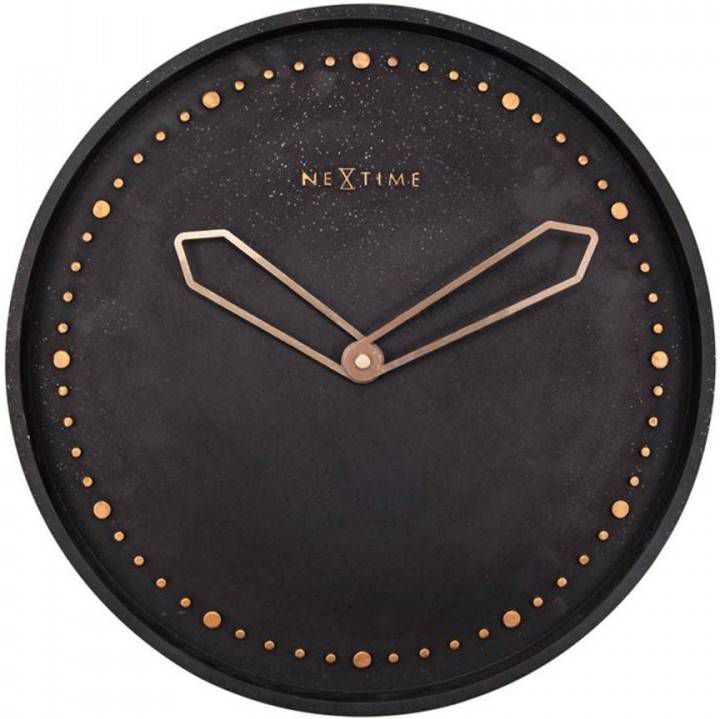 NeXtime Cross Wandklok Polyresin Ø35 Zwart
