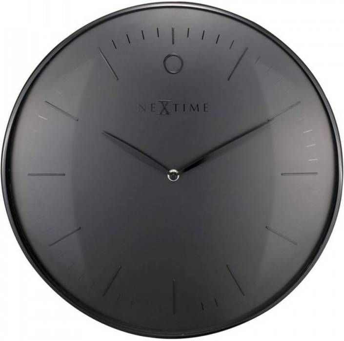 NeXtime Glamour Wandklok Metaal Ø40 x 4,5 cm Zwart