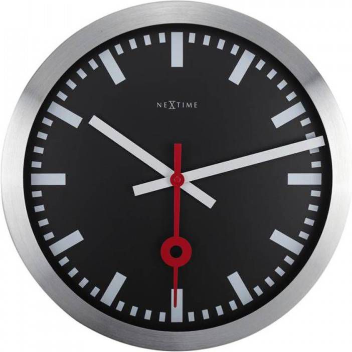 NeXtime Station Stripes Wandklok Ø 35 cm