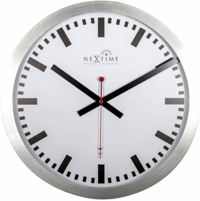 Masskas Nextime Stationsklok station Stripe Rc 35cm staal