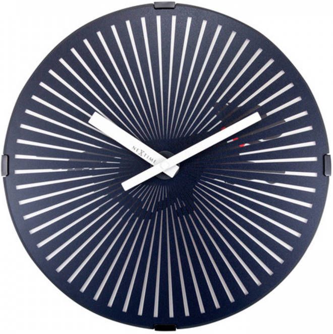 NeXtime Wandklok Rennende Hond 25 Cm Zwart