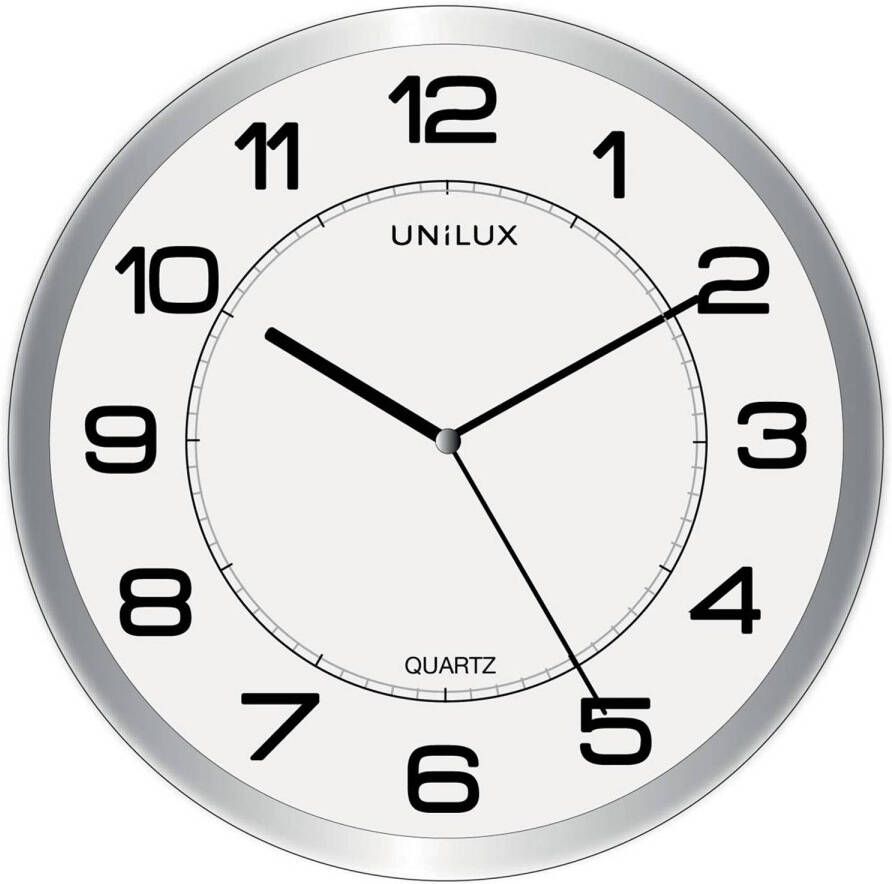 Unilux Wandklok Magnet, Diameter 30, 5 Cm, Grijs En Wit 10 Stuks
