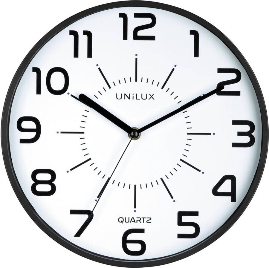 Unilux Wandklok Pop, Diameter 30 Cm, Zwart 10 Stuks