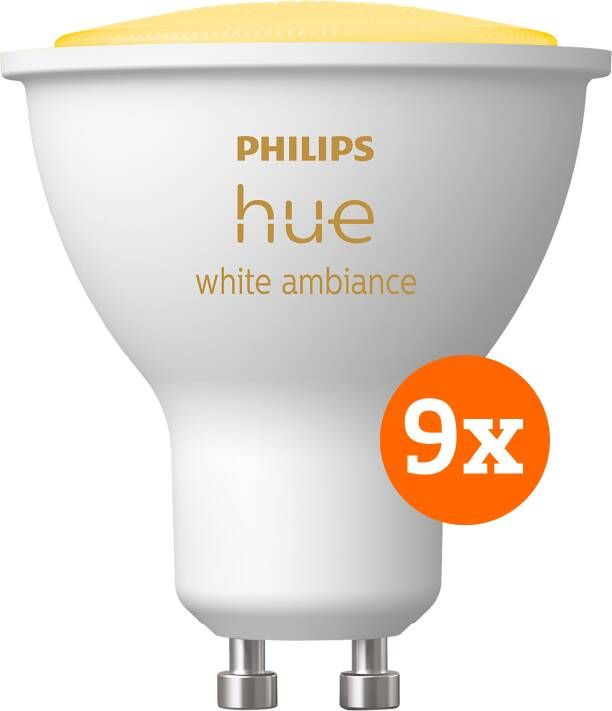 Philips Hue White Ambiance GU10 9 Pack