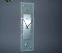 Periglass Glas wandklok retangular/