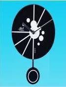 Periglass Wandklok Slow Pendulum black/