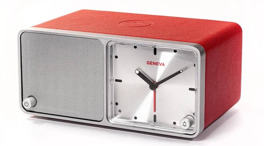 Geneva Time Bluetooth 5.0 wekkerradio Rood