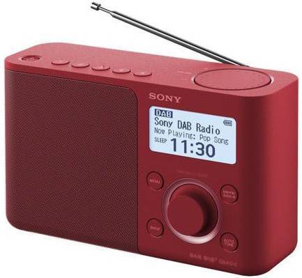 Sony XDR-S61DR draagbare digitale radio (rood)