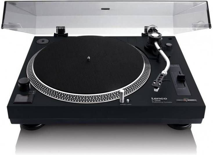 Lenco L 3808 Matte Black digitale USB platenspeler