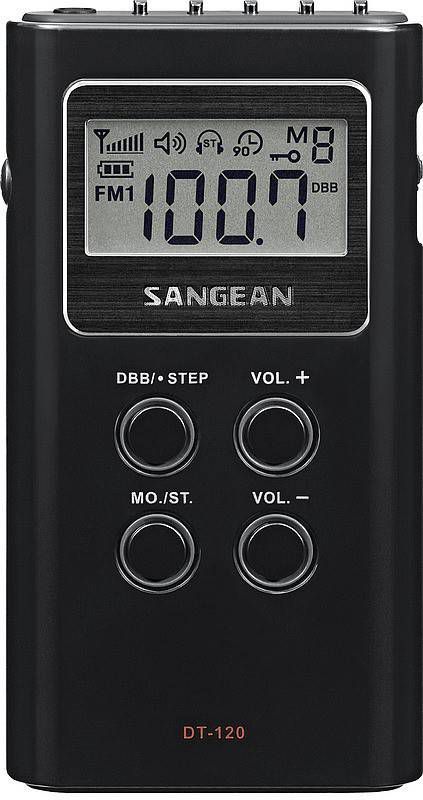 Sangean DT-120 zwart Draagbare Radio