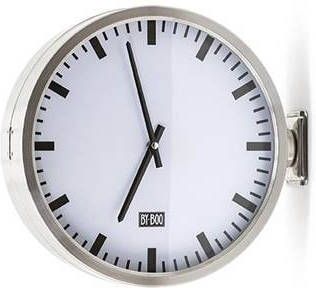 FURNILUX wandklok Conductor steel 10 x 33, 5 x 37