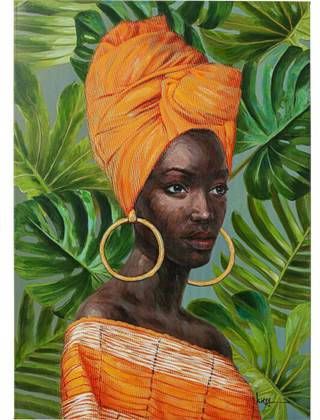 Kare Design Schilderij African Lady 70x100cm