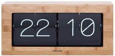 Karlsson Wandklokken Wall/Table Clock Boxed Flip Xl Bruin online kopen