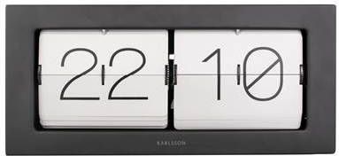 Karlsson Boxed Flip XL Tafelklok Zwart/Warm grijs