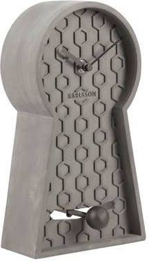 Karlsson Tafelklokken Table clock Honeycomb Pendulum concrete Grijs