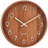Karlsson Wandklokken Wall Clock Pure Small Donkerbruin online kopen
