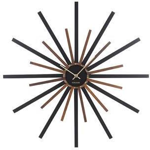 Karlsson Wandklokken Wall clock Diva black w. painted Bruin