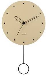 Karlsson Wall clock Studs pendulum wood sand brown online kopen