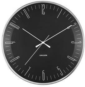 Karlsson Wandklokken Wall clock Dragonfly Dome glass Zwart