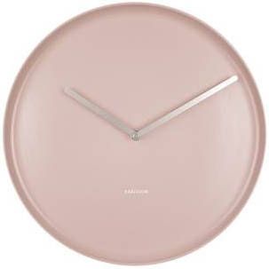 Karlsson Wandklokken Wall clock Plate porcelain Roze online kopen