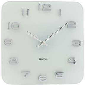 Karlsson Wandklokken Wall clock Vintage glass Wit